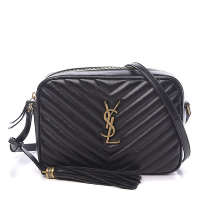 Saint Laurent Calfskin Matelasse Monogram Lou Camera Bag Black 1 of 9