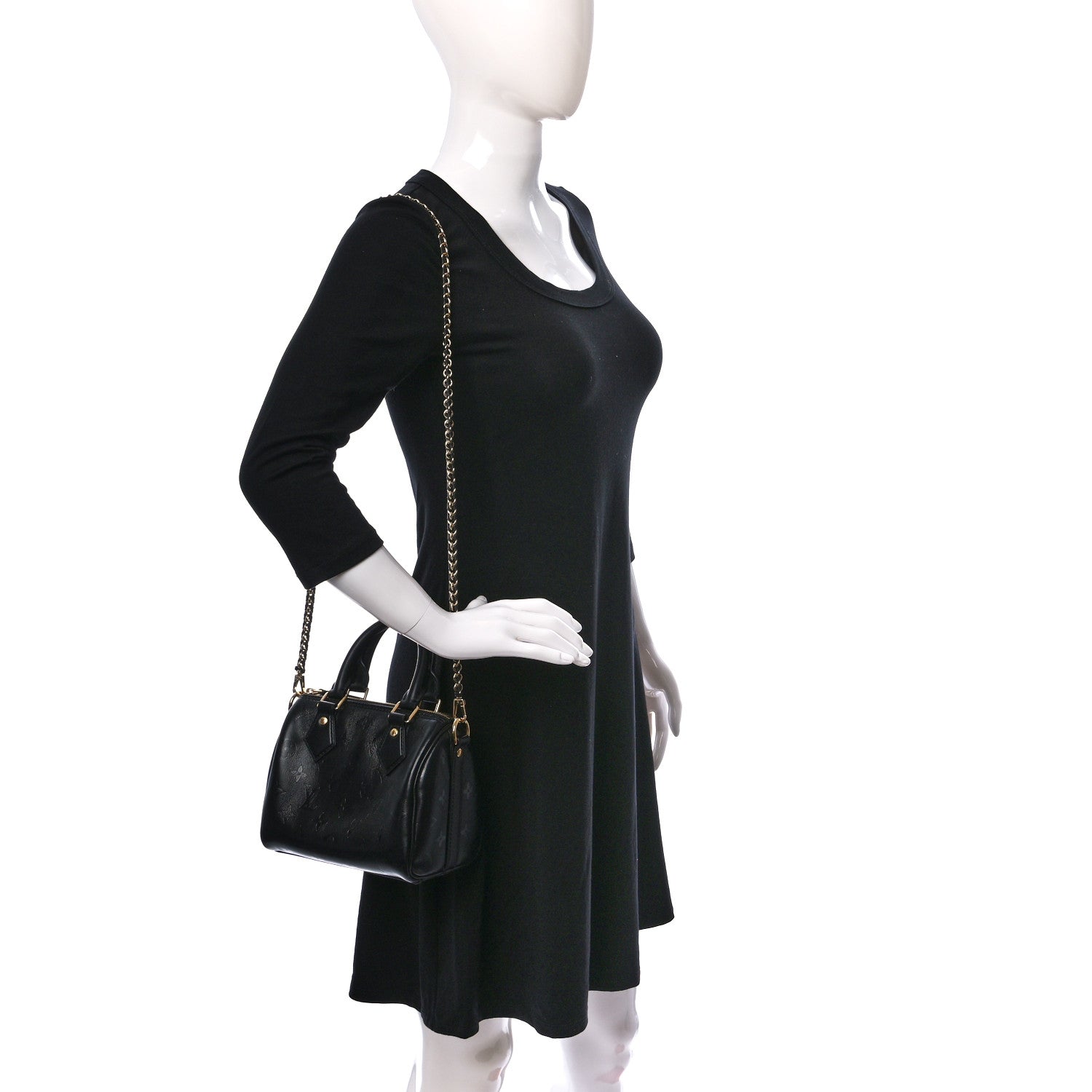 Louis Vuitton Monogram Ink Speedy BB Black 2 of 9