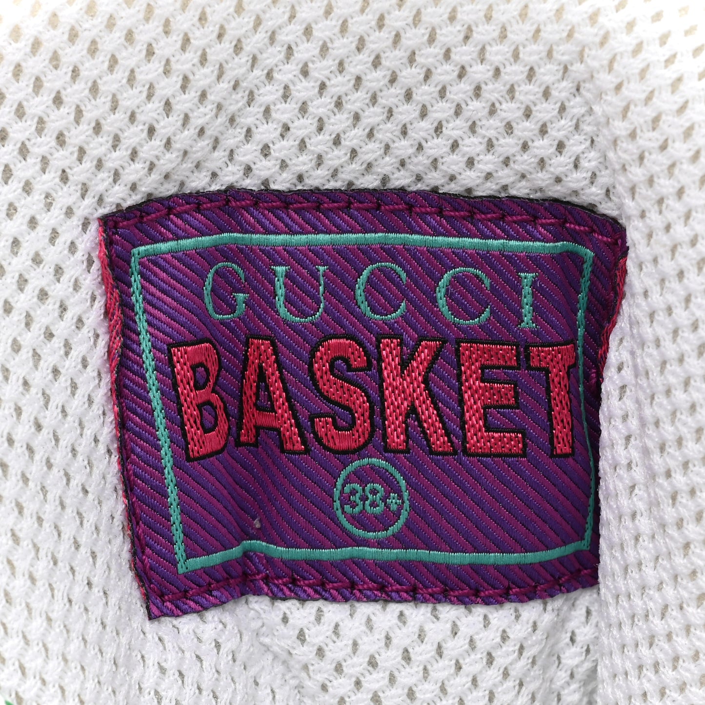 Demetra GG Supreme Womens Basket High Top Sneakers 38.5 Great White Beige Ebony