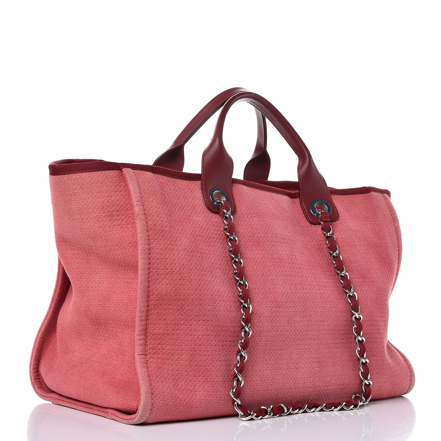 Canvas Large Deauville Tote Red