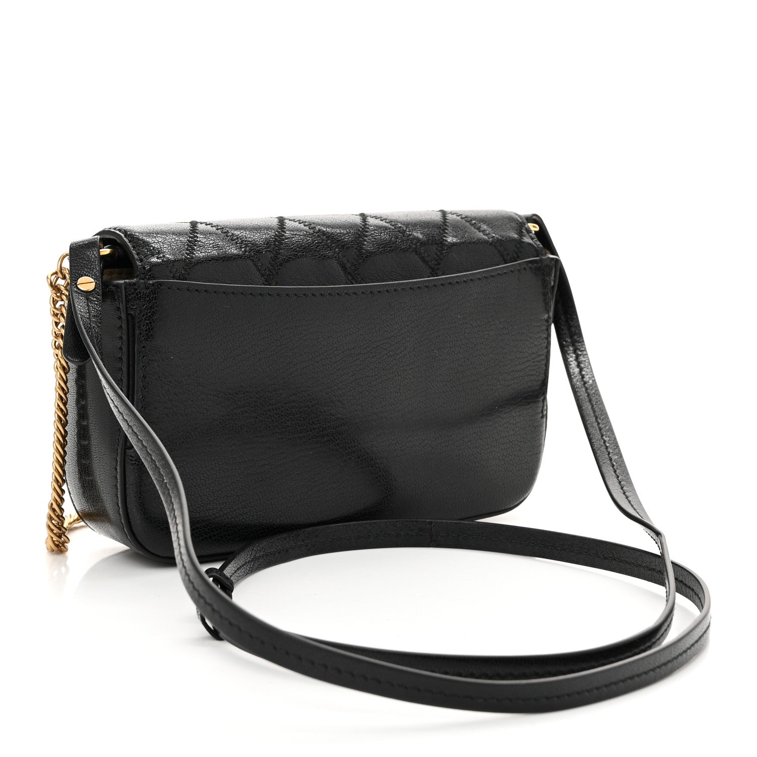Givenchy Goatskin Quilted GV3 Mini Pocket Convertible Bag Black 3 of 10