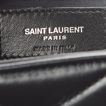 Saint Laurent Calfskin Y Quilted Monogram Toy Loulou Crossbody Bag Black 8 of 10