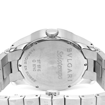 Bulgari Stainless Steel 37mm Solotempo Quartz Watch Black 4 of 5
