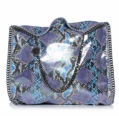 Stella McCartney Faux Python Large Oleographic Falabella Tote Blue 1 of 6