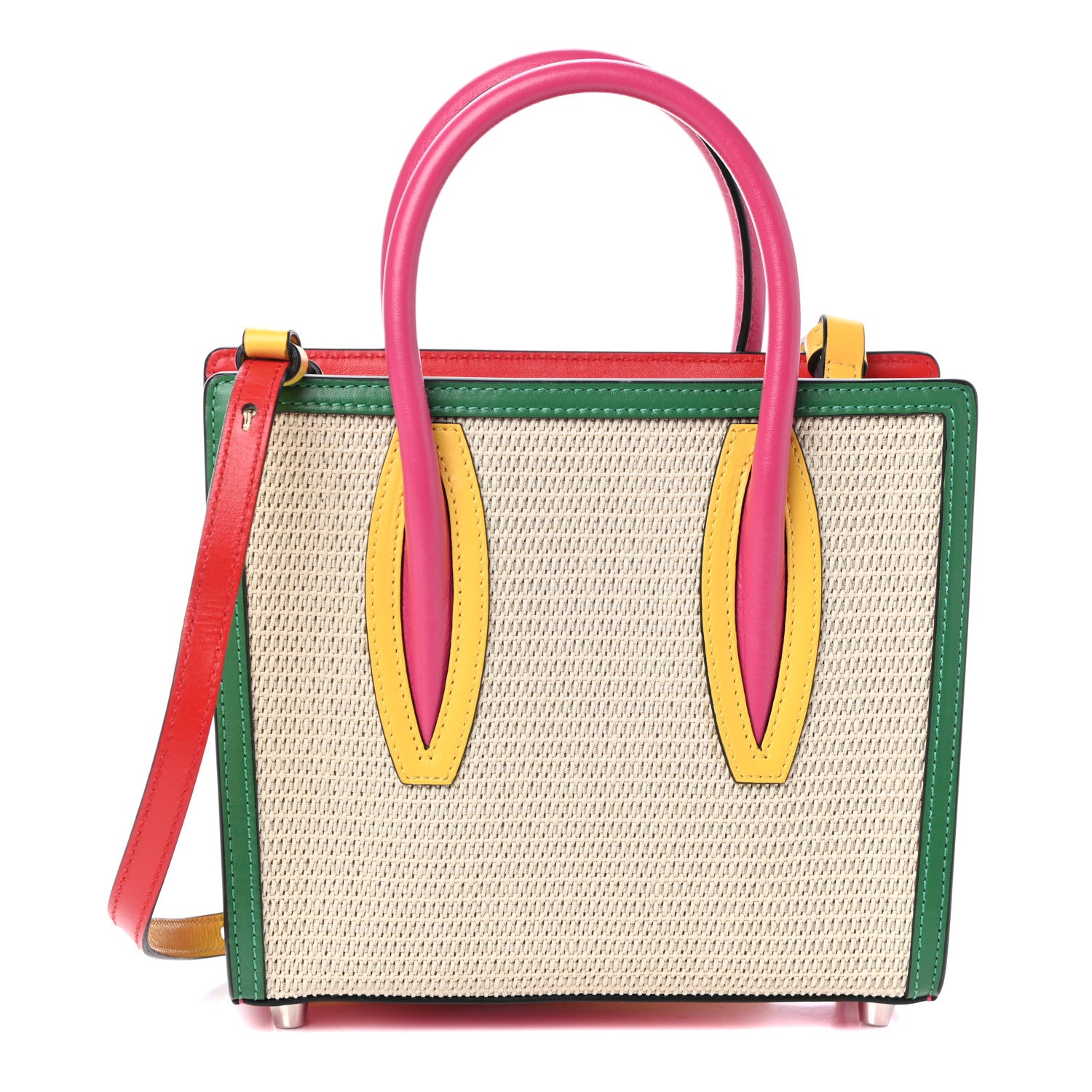 Christian Louboutin Canvas Calfskin Mini Tresse Paloma Multicolor 1 of 9