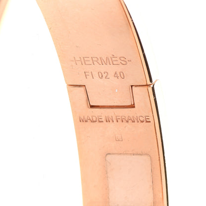 Hermes Enamel Narrow Print Guepards Clic Clac H Bracelet PM Positif Negatif 4 of 6