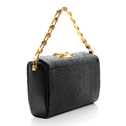 Valentino Garavani Beaded Rockstud Evening Clutch Black 2 of 8