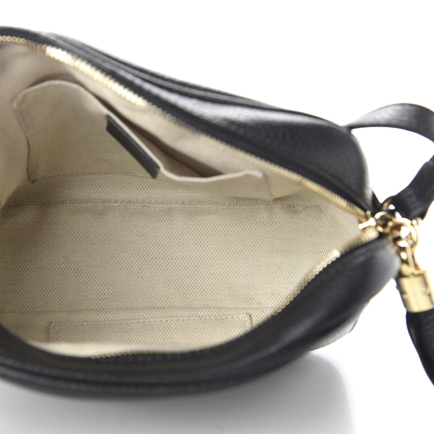Pebbled Calfskin Small Soho Disco Bag Black
