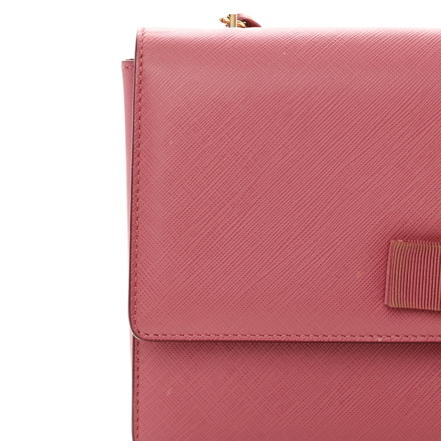 Salvatore Ferragamo Printed Calfskin Ginny Shoulder Bag Griotte 11 of 13