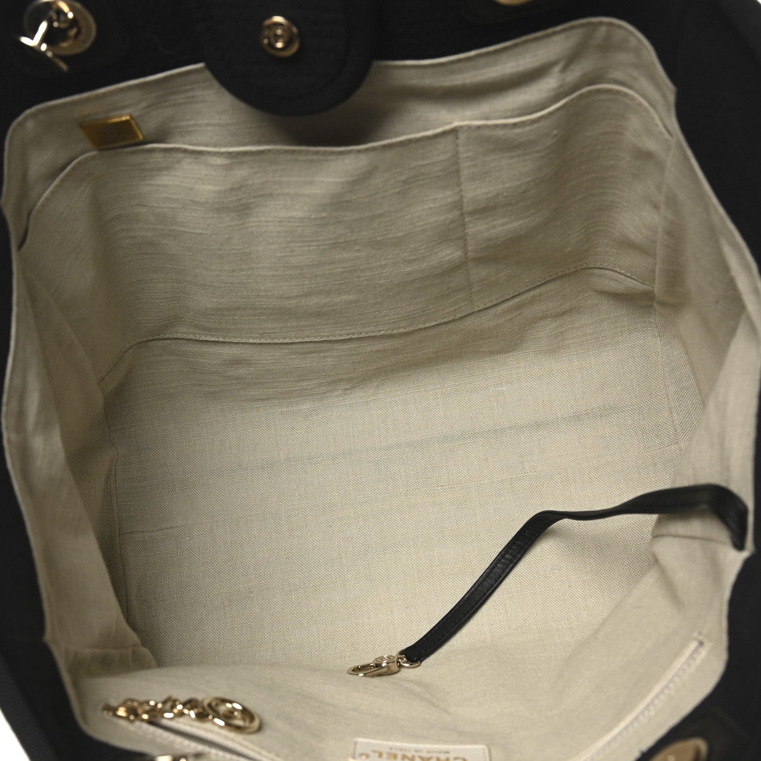 Chanel Mixed Fibers Small Deauville Tote Black 6 of 11