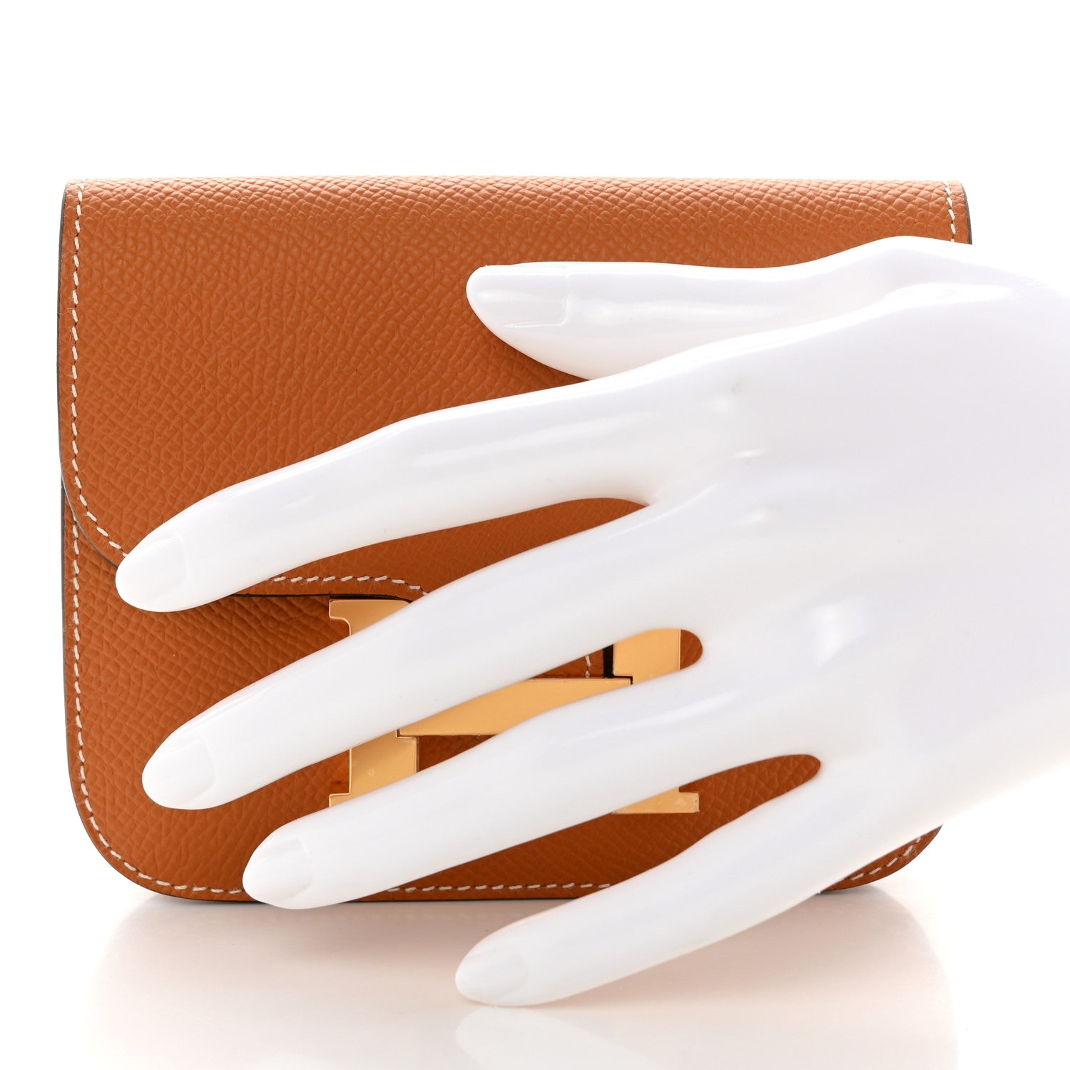 Hermes Epsom Constance Slim Wallet Gold 2 of 7