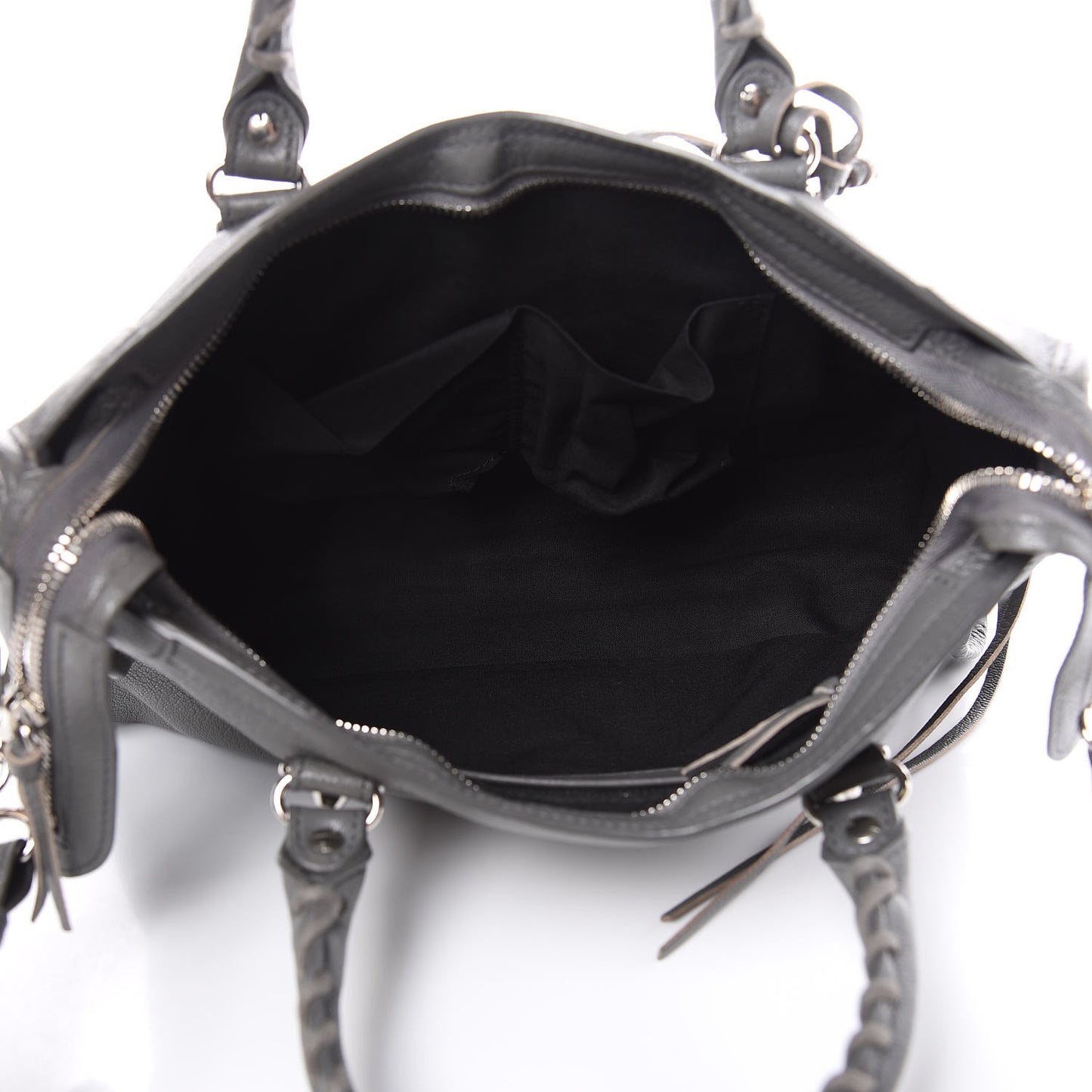 Chevre Silver Metallic Edge Hardware S City Gris Acier