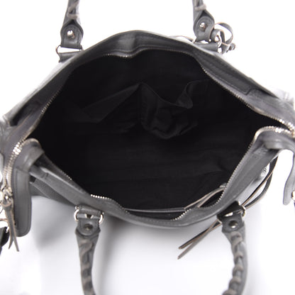 Balenciaga Chevre Silver Metallic Edge Hardware S City Gris Acier 5 of 10