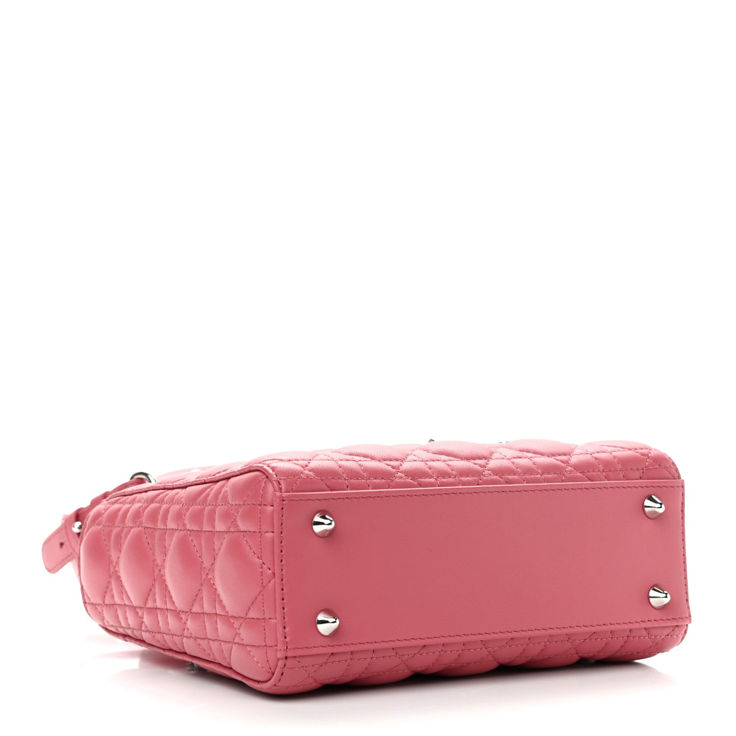 Christian Dior Lambskin Cannage Small My ABCDior Lady Dior Coral 4 of 11