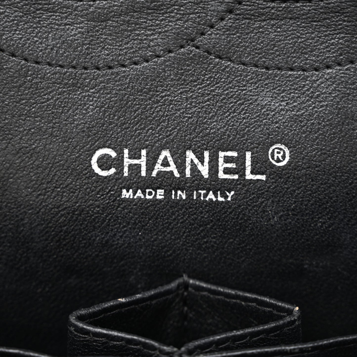 Patent Quilted Jumbo Double Flap Black