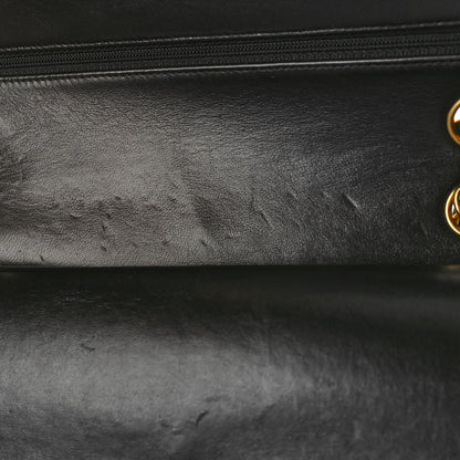 Chanel Lambskin Quilted Medium Double Flap Black 12 of 15