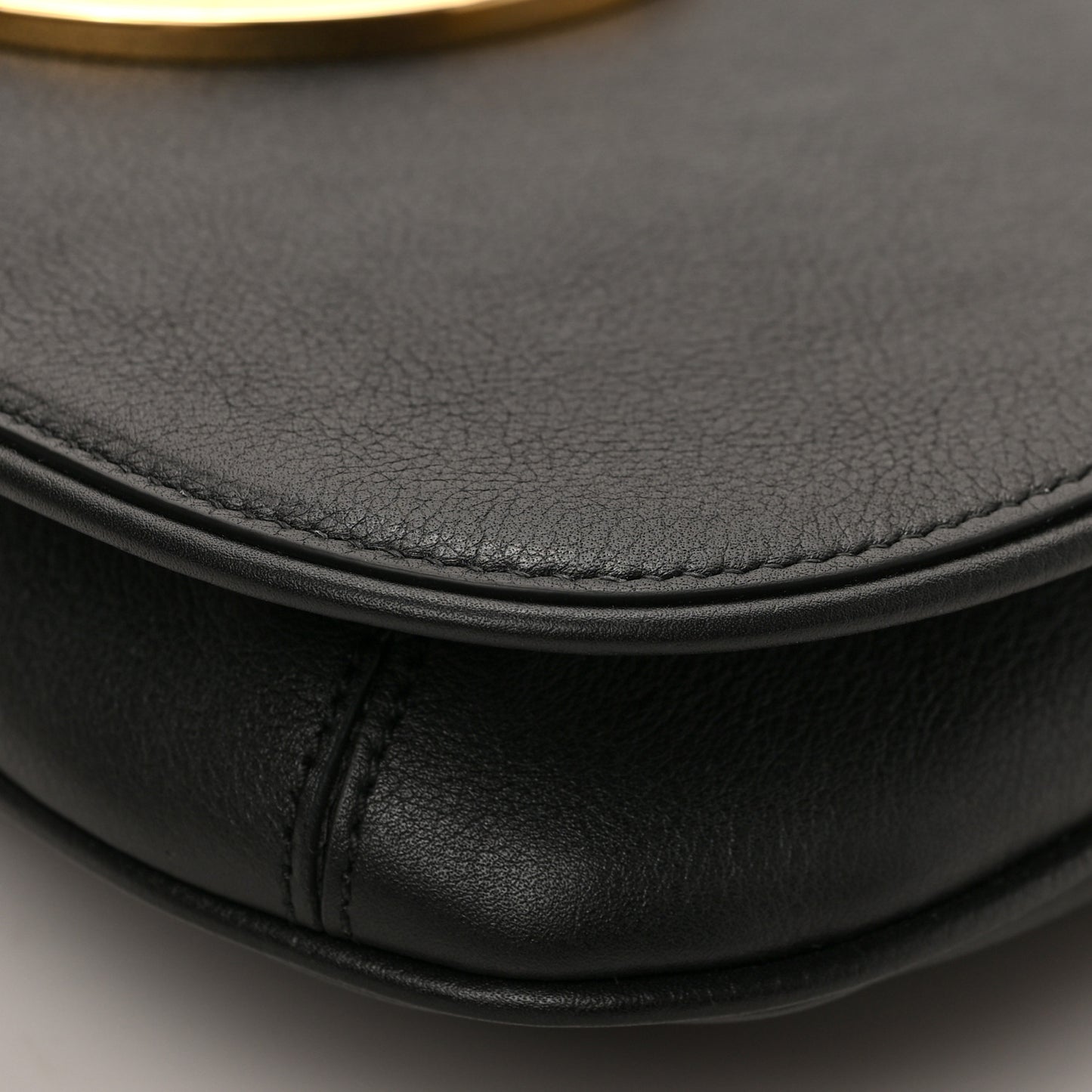 Roxy Calfskin Blondie Chain Shoulder Flap Bag Black