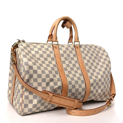 Louis Vuitton Damier Azur Keepall Bandouliere 45 2 of 9