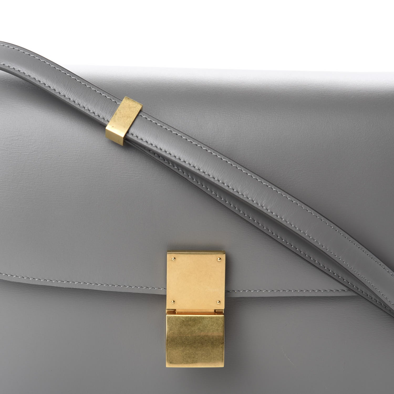 Celine Box Calfskin Medium Classic Box Flap Bag Zinc 10 of 10