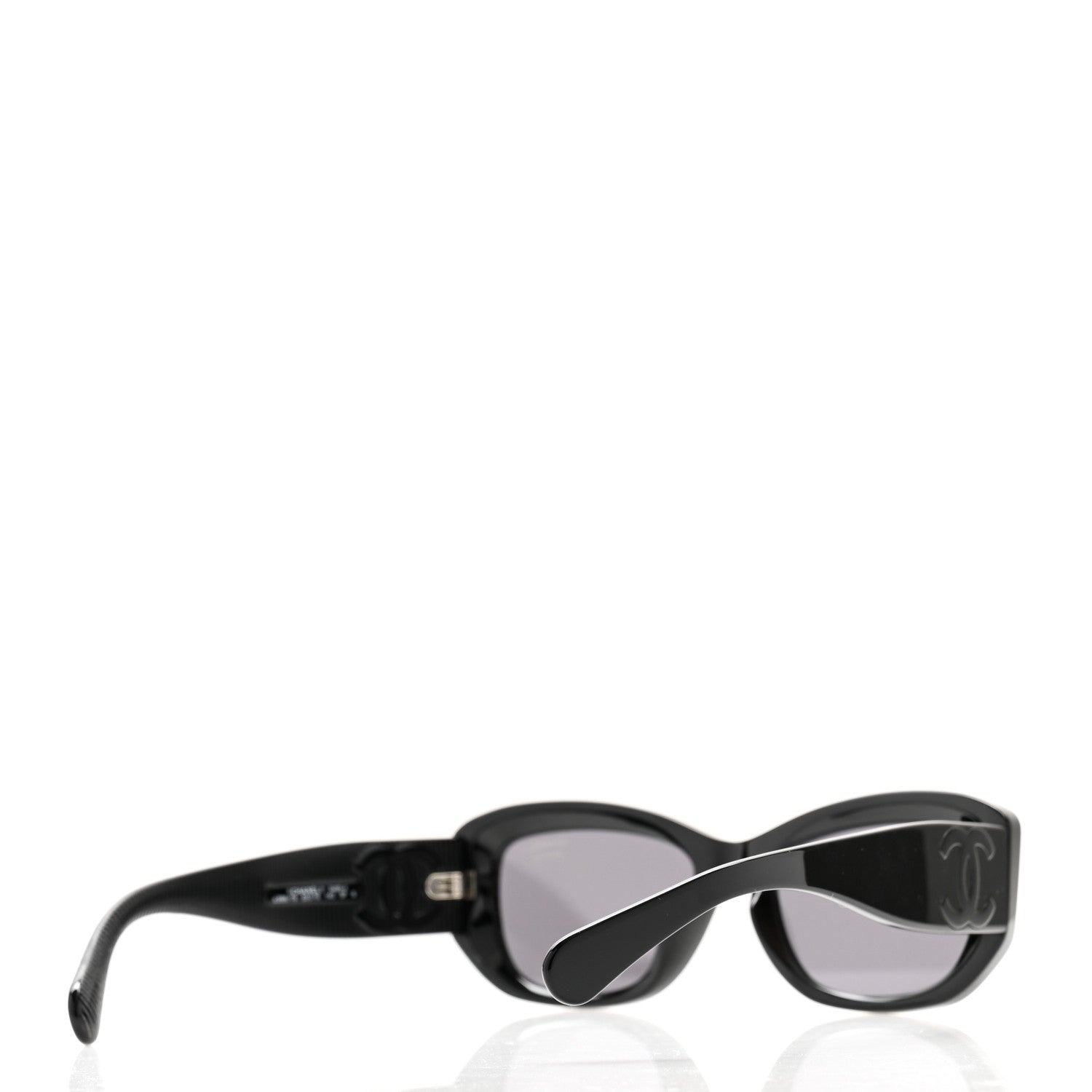 Chanel Acetate Polarized Rectangle Sunglasses 5493-A Black 4 of 7