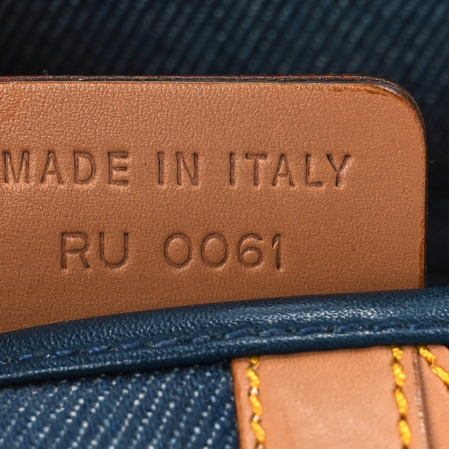 Denim Calfskin Saddle Bag Blue