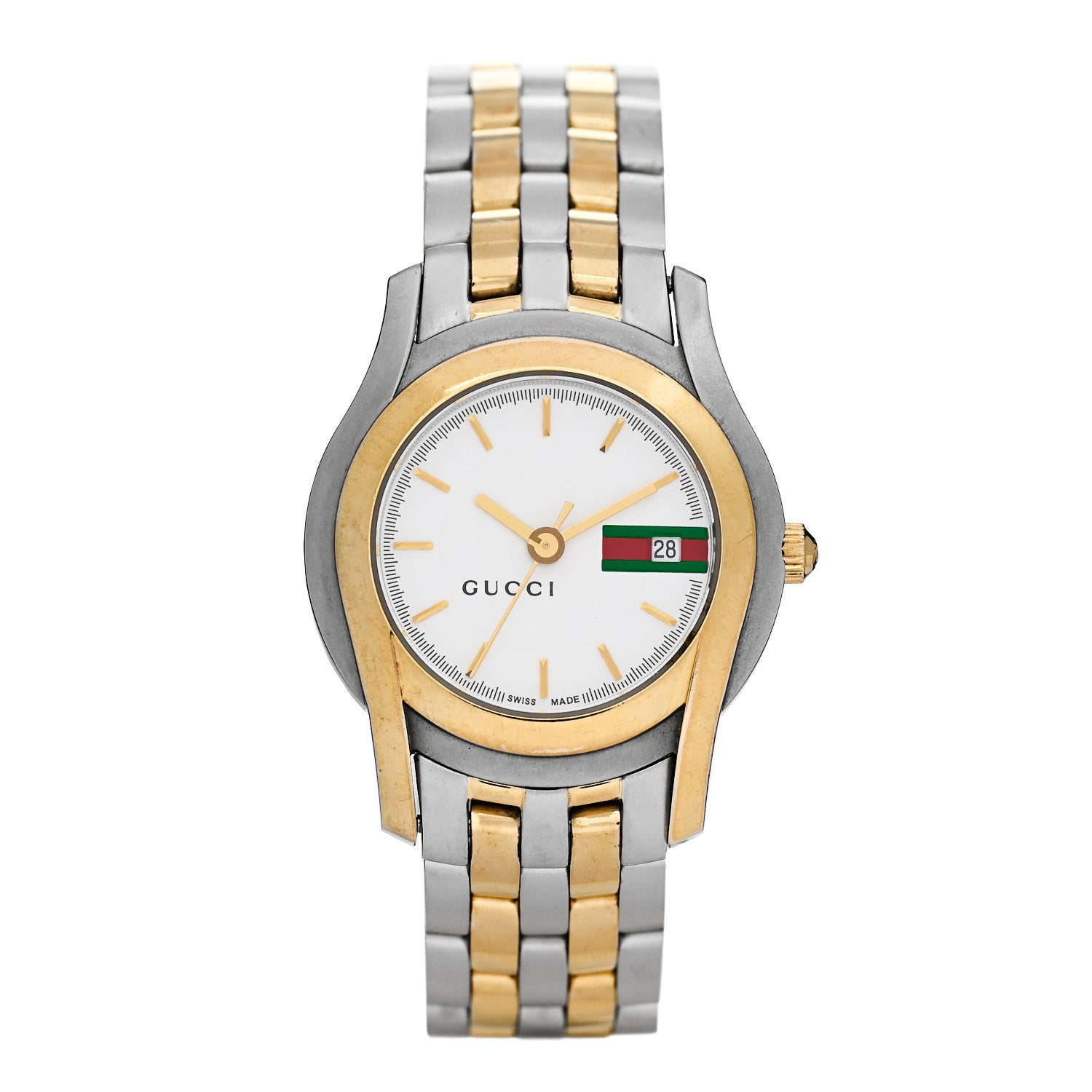 Gucci Stainless Steel 27mm 5500L Two Tone Quartz Watch 1 of 4