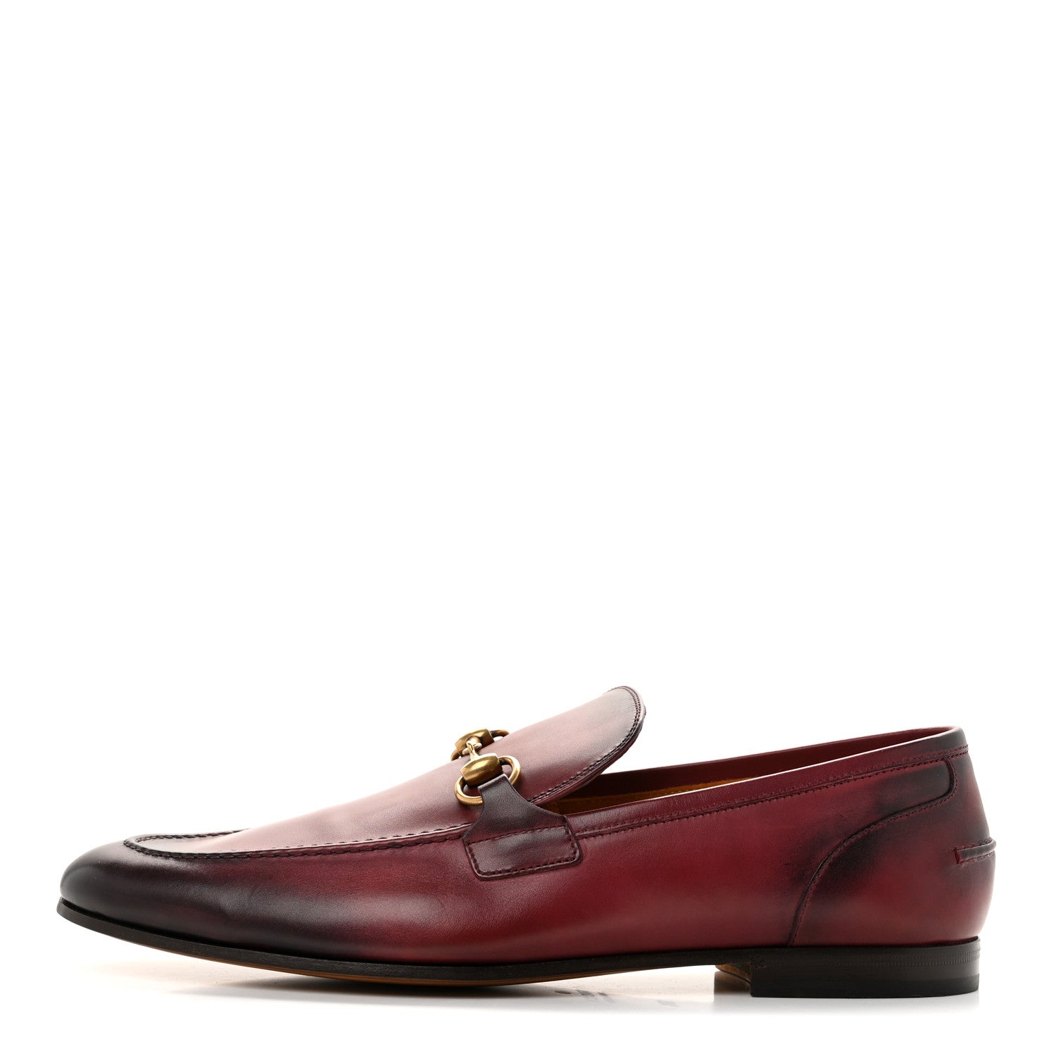 Gucci Calfskin Horsebit Mens Jordaan Loafers 10.5 Strong Red 1 of 9