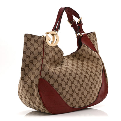 Gucci Monogram Medium Charlotte Hobo Red 3 of 11