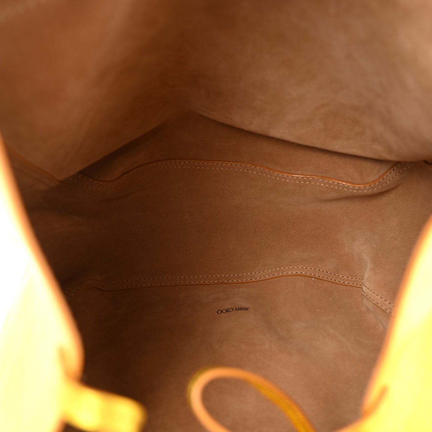 Metallic Nappa Suede Stevie Reversible Tote Saffron Caramel