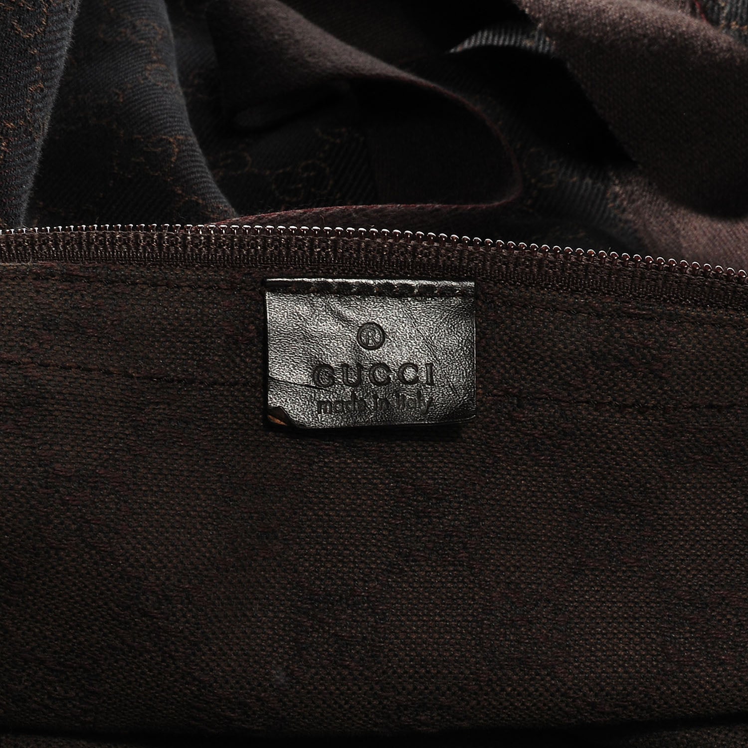 Gucci Denim Monogram Large Collapsible Carry On Duffle Bag Brown 6 of 7