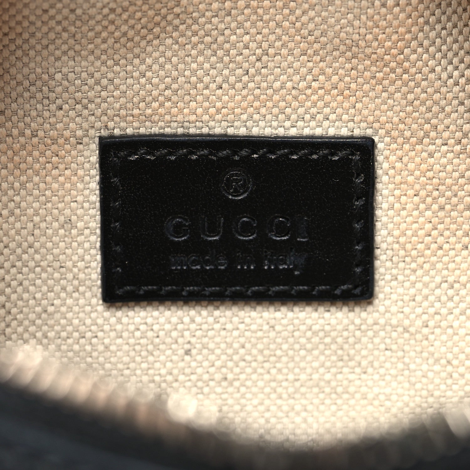 Gucci Calfskin GG Tennis Embossed Belt Bag Black 6 of 12