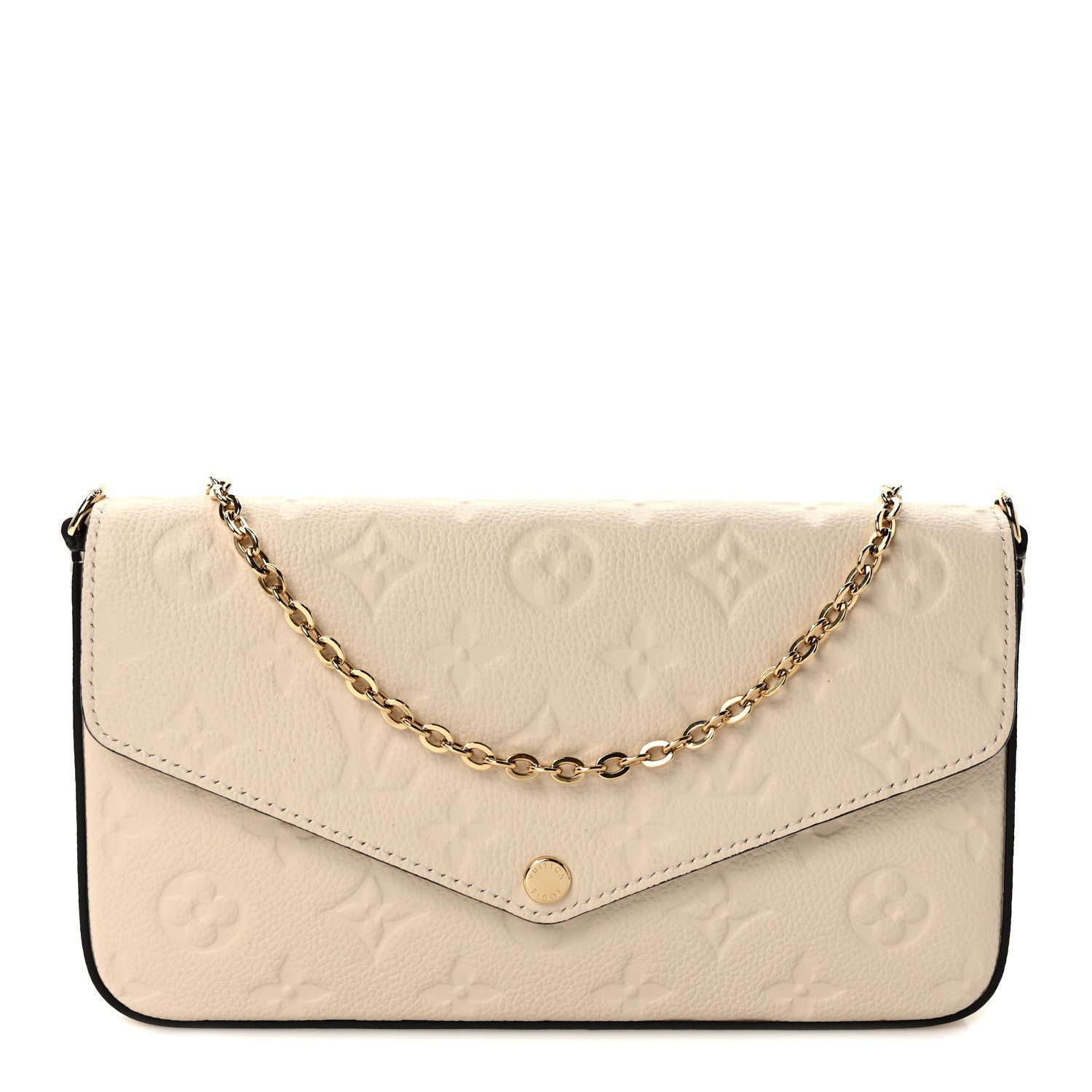 Louis Vuitton Empreinte Pochette Felicie Chain Wallet Cream 1 of 9