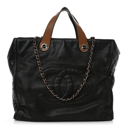 Chanel Iridescent Calfskin In the Mix Tote Black 1 of 16