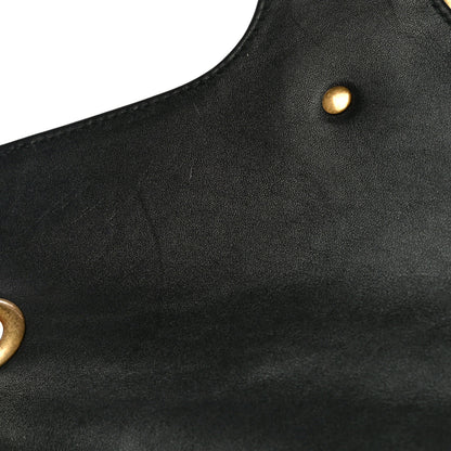 Gucci Calfskin Matelasse Studded Small Pearly GG Marmont Shoulder Bag Black 12 of 13