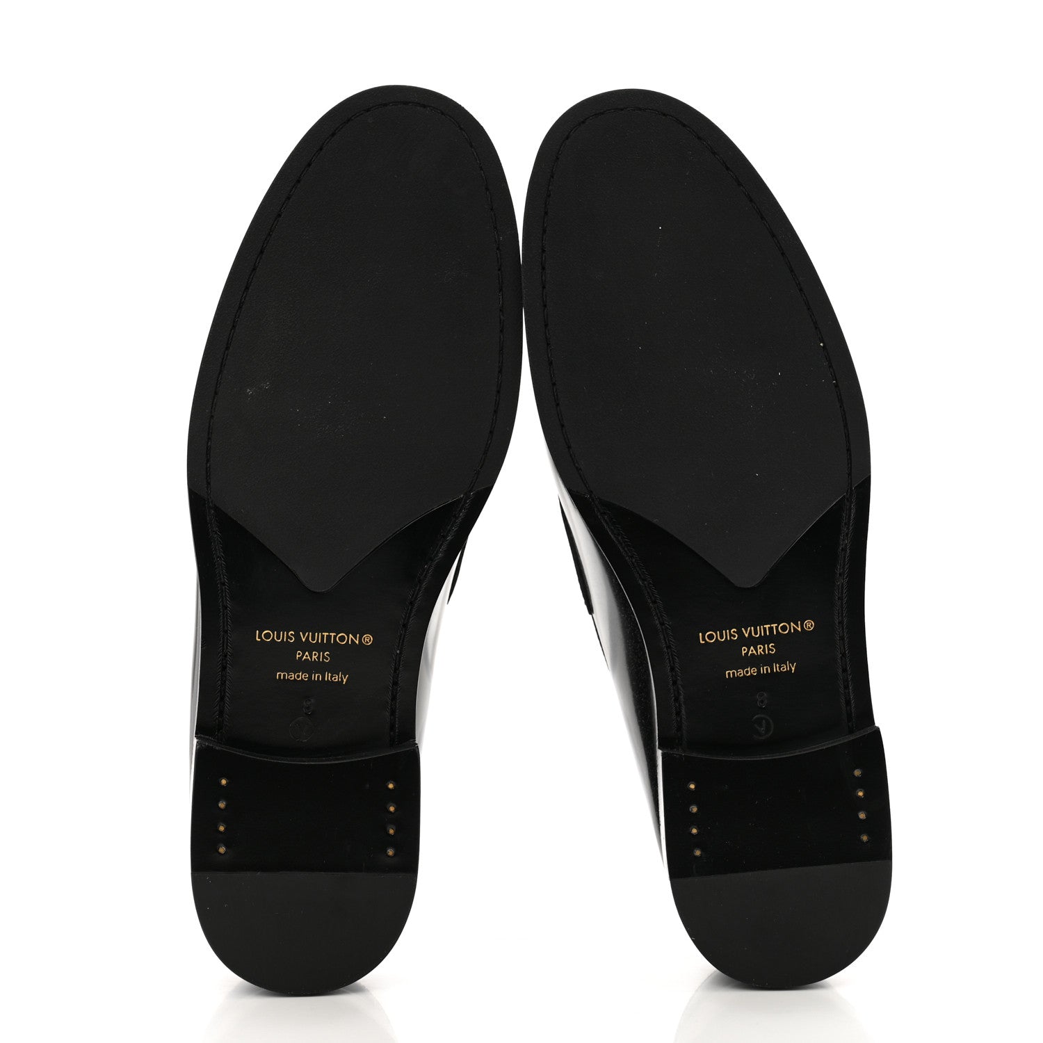 Louis Vuitton Calfskin Monogram Eclipse Mens Major Loafers 8 Black 6 of 9