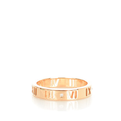 Tiffany 18K Rose Gold Diamond Atlas Pierced Ring 5.5 1 of 4