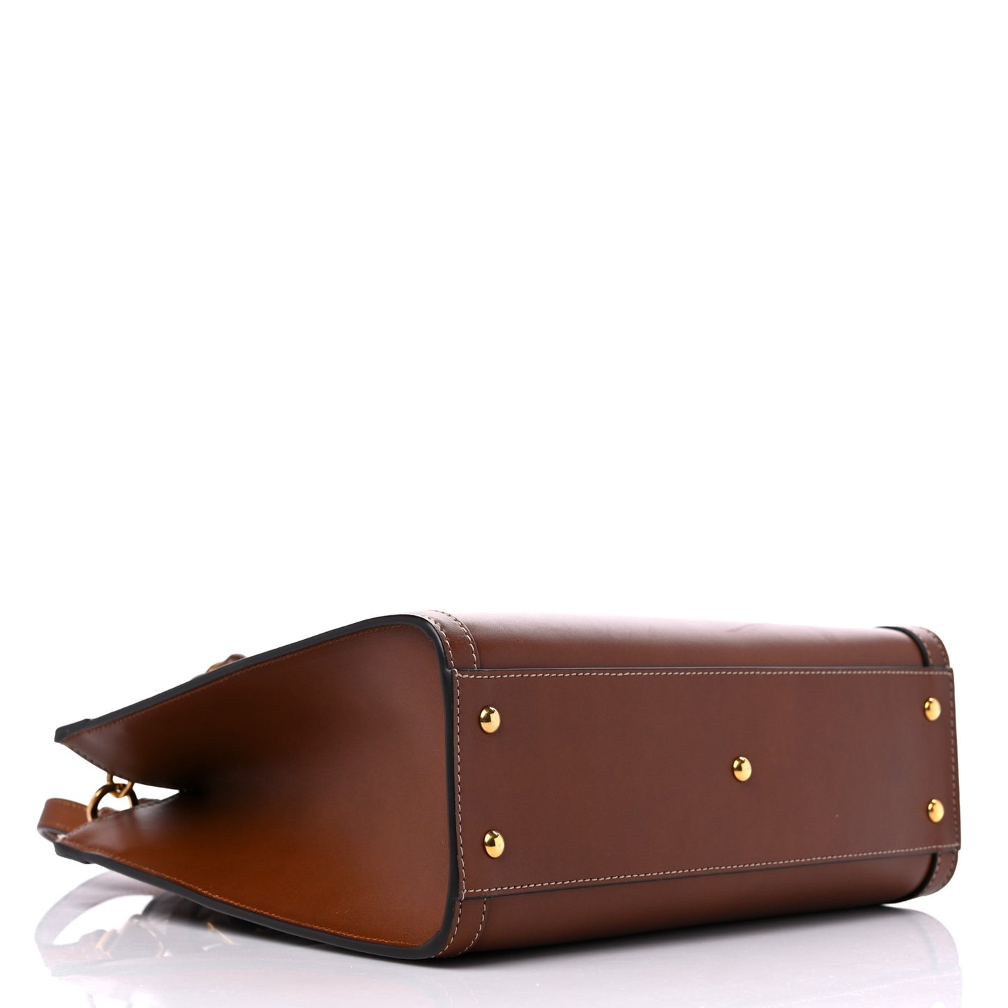 Charisma Calfskin Gucci Embossed Small Diana Tote Bag Peanut Brown