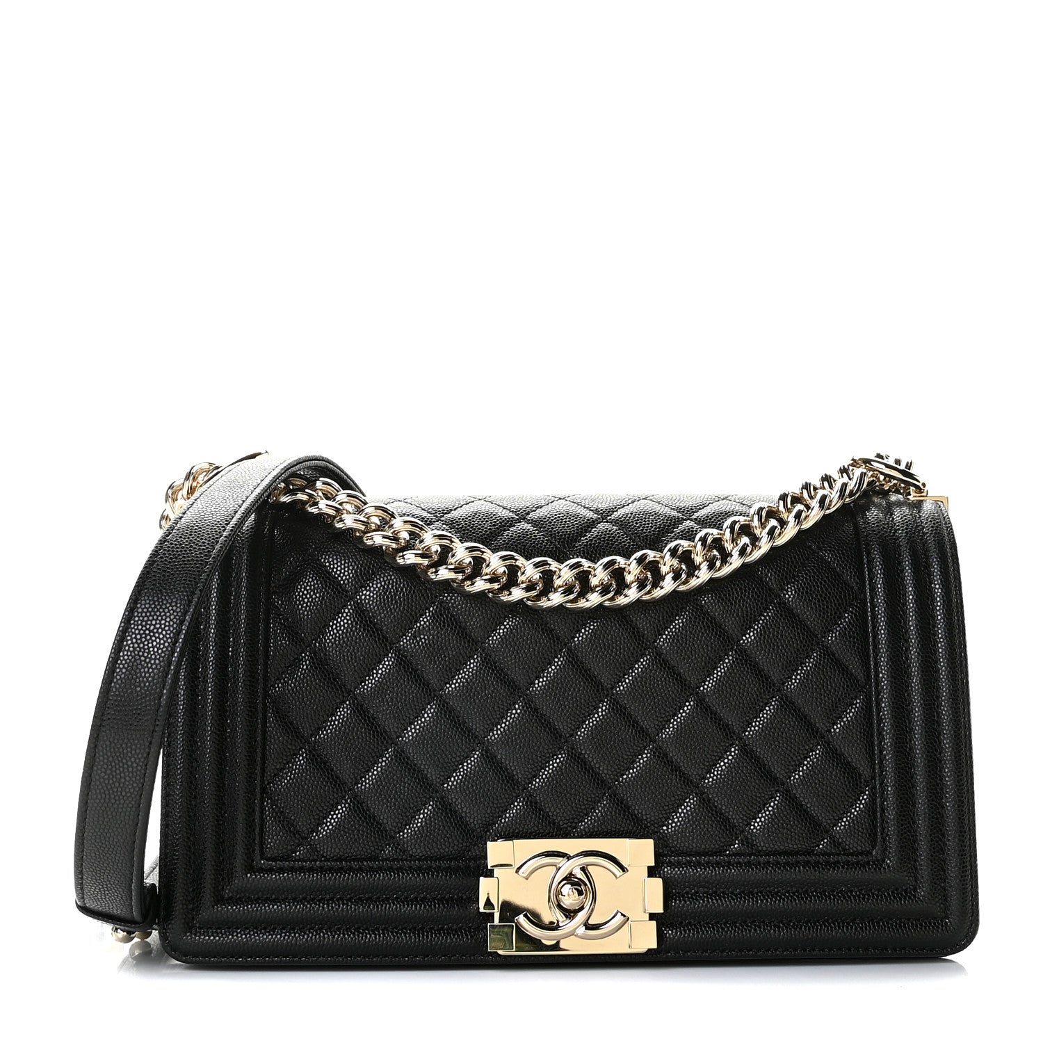 Chanel Caviar Quilted Medium Boy Flap Black 1 of 8