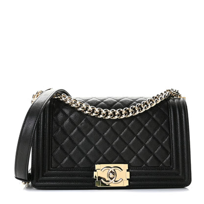 Chanel Caviar Quilted Medium Boy Flap Black 1 of 8