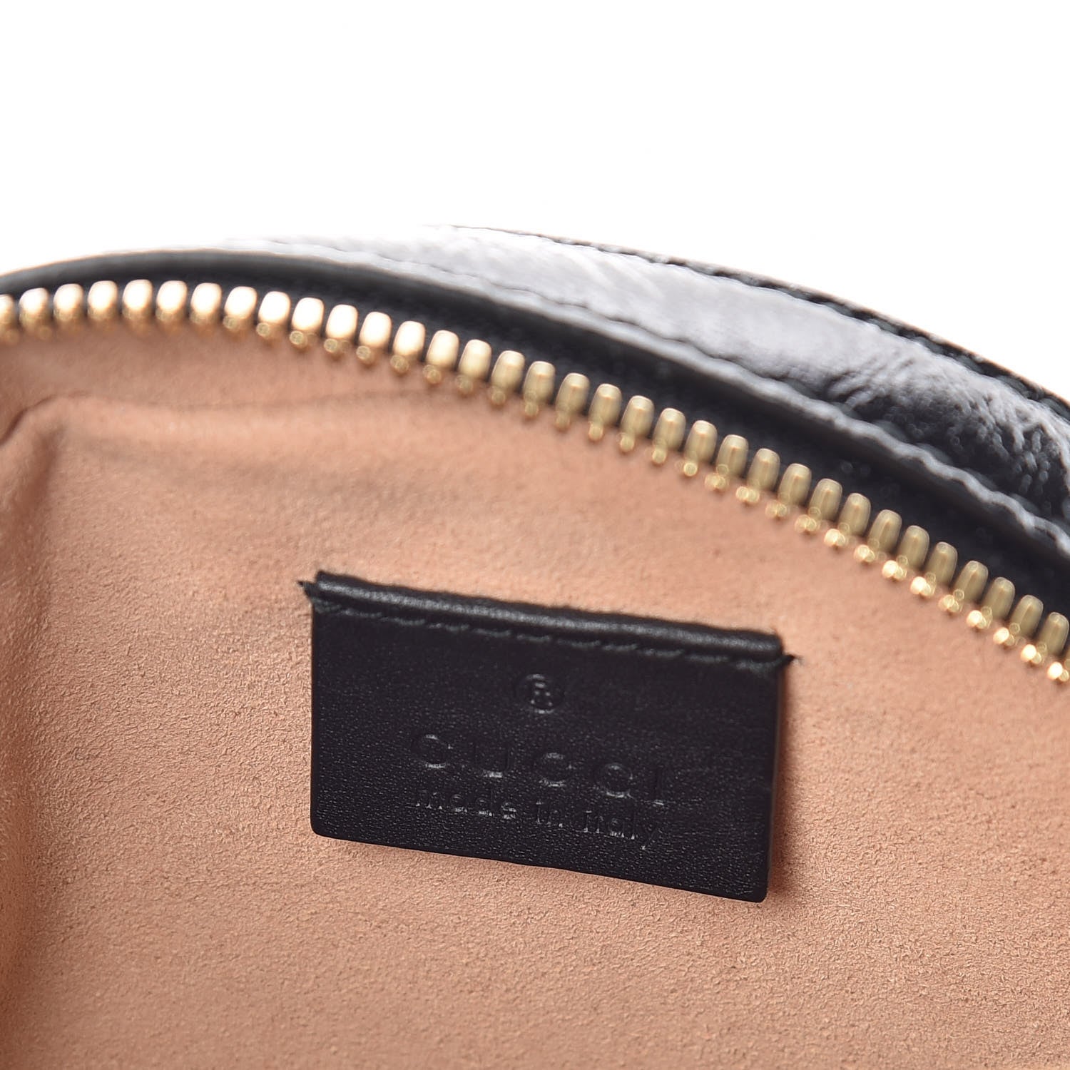 Gucci Suede Patent Web Mini Ophidia Round Shoulder Bag Black 6 of 7