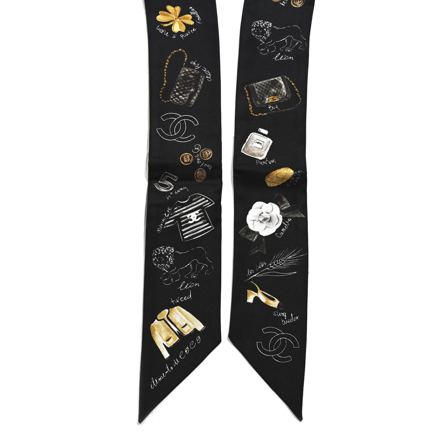 Silk CC Slim Bandeau Black Gold