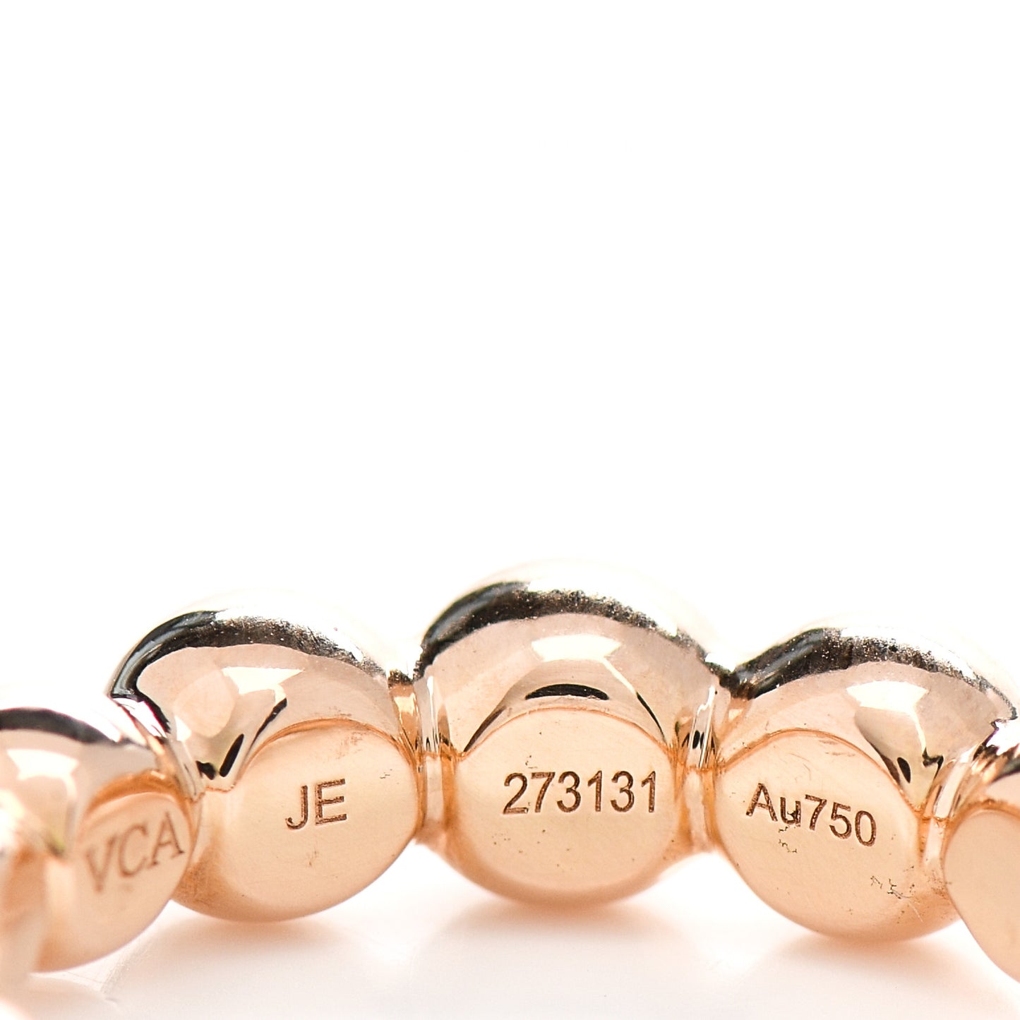 18K Rose Gold Perlee Pearls of Gold Variation Ring 53 6.5