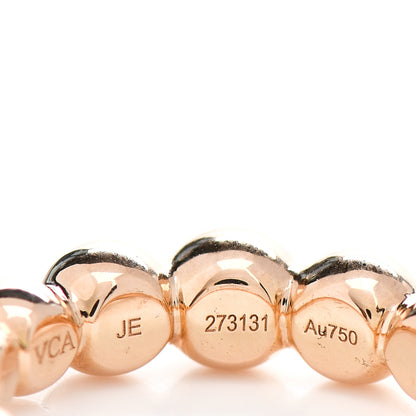 Van Cleef & Arpels 18K Rose Gold Perlee Pearls of Gold Variation Ring 53 6.5 5 of 6