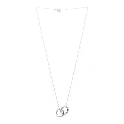 Tiffany Sterling Silver 1837 Interlocking Circles Pendant Necklace 3 of 5