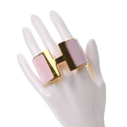 Hermes Enamel Extra Wide Clic Clac H Bracelet PM Rose Poudre 2 of 10