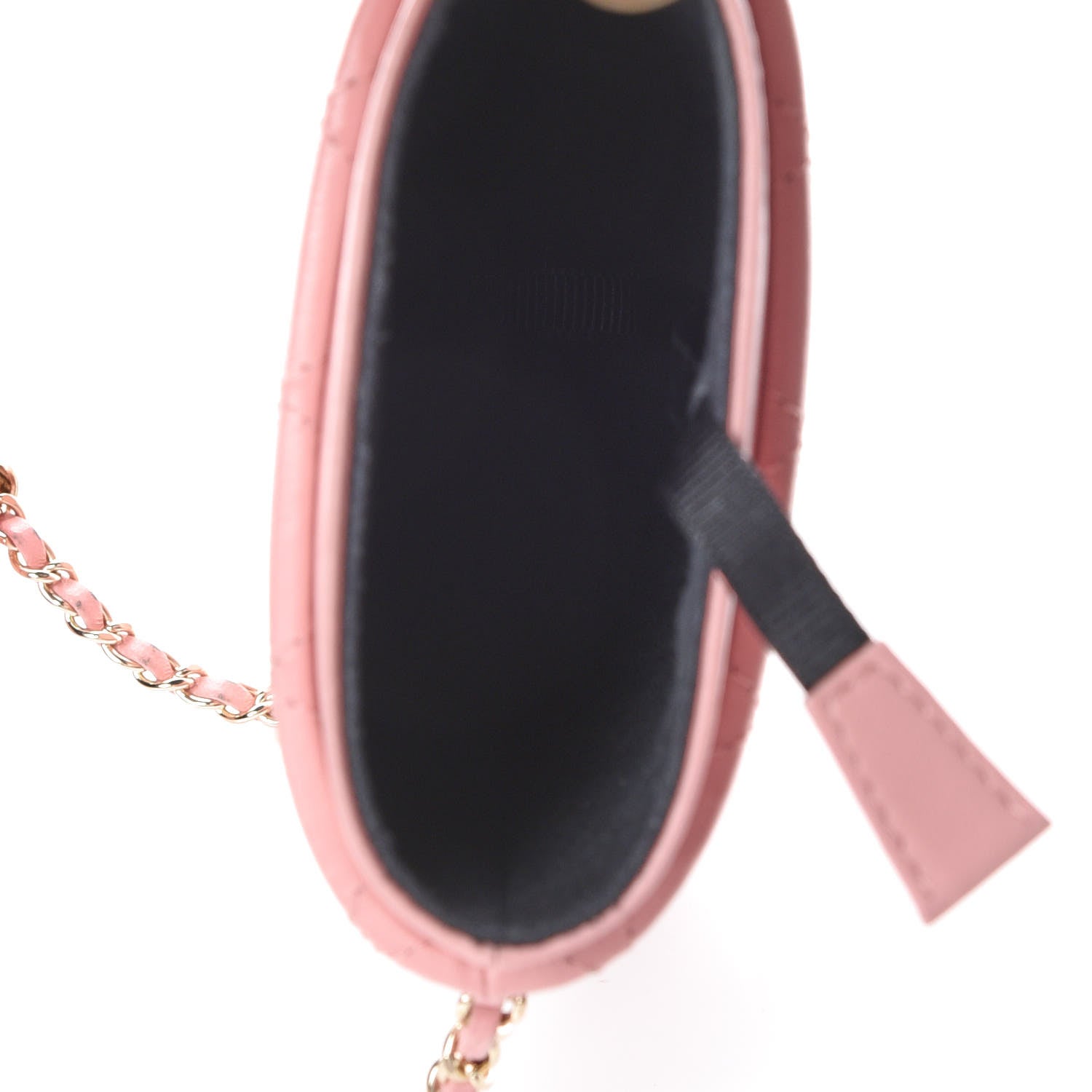 Chanel Lambskin Quilted Chain Around Phone Holder Pink 7 of 10