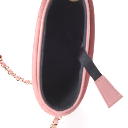 Chanel Lambskin Quilted Chain Around Phone Holder Pink 7 of 10