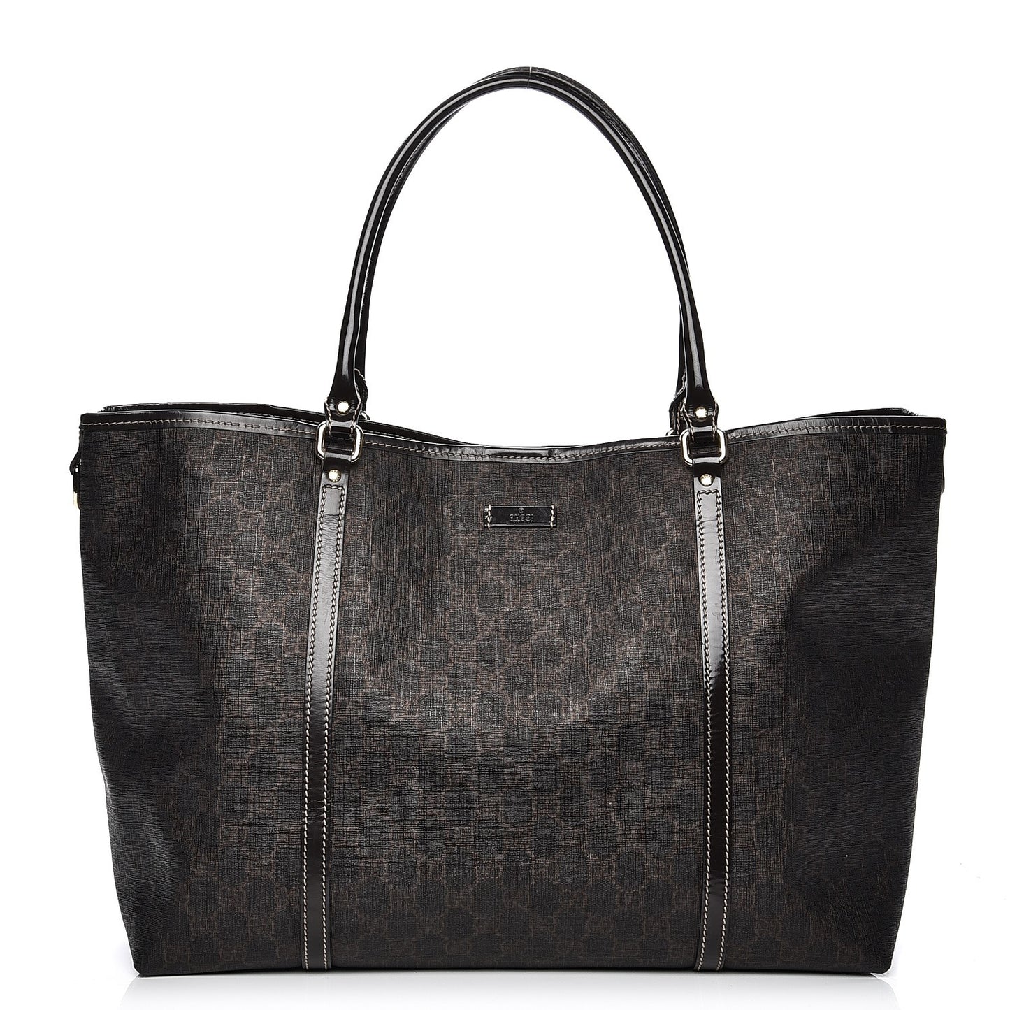 GG Plus Monogram Large Joy Tote Dark Brown