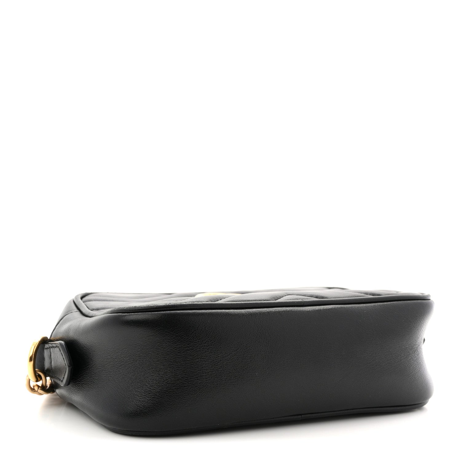 Gucci Calfskin Matelasse Mini GG Marmont Chain Shoulder Bag Black 7 of 23