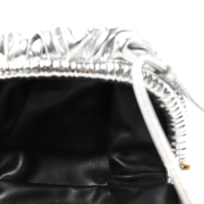 Bottega Veneta Metallic Bark Calfskin The Mini Pouch Silver 5 of 10